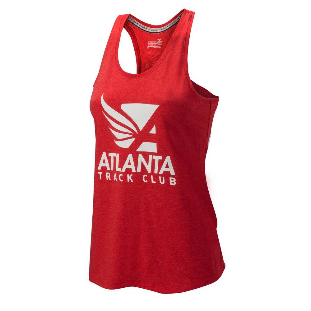 Mizuno Women's Atlanta Track Club Sport Running Tank Top Red (450022-KWJ)